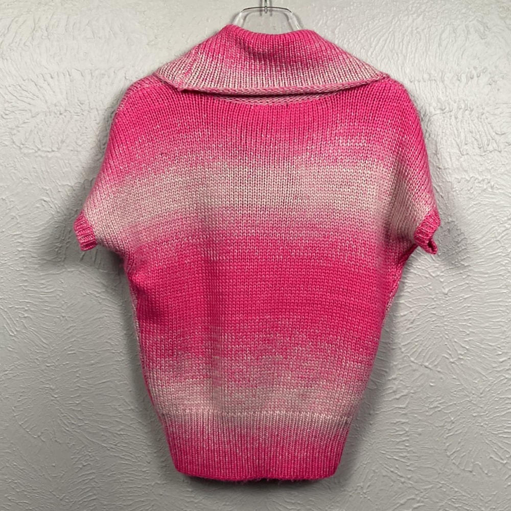 NWT The Limited Pink Short Sleeve Cowl Neck Knit Sweater Top Women's Siz… - Picture 6 of 7